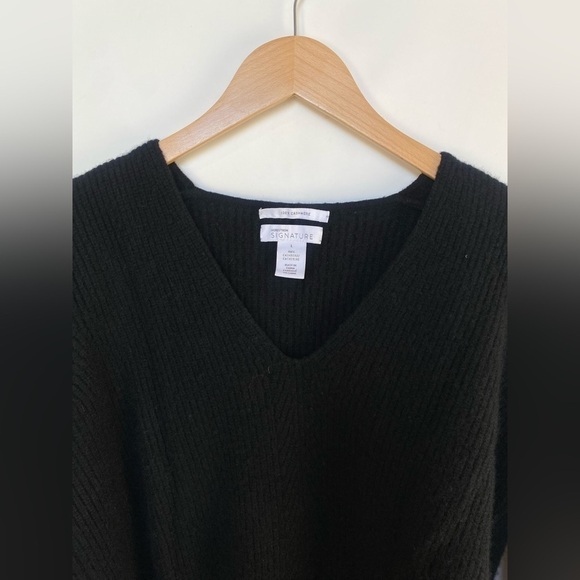 Nordstrom Signature Cashmere V-neck Bell Sleeves Size‎ Large - Picture 3 of 10